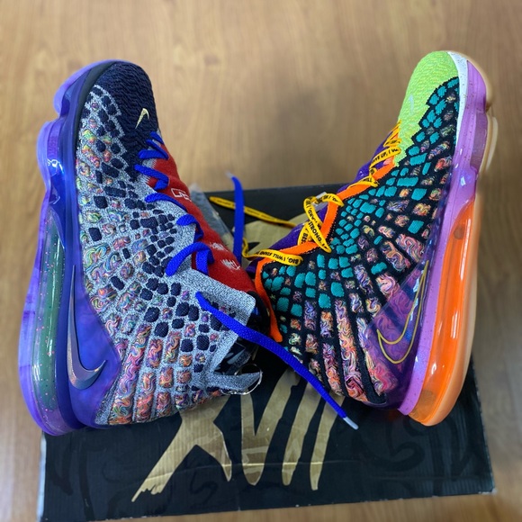Brand New LeBron James 17 What The Size 14 Multicolored Sneaker Box Included - Picture 8 of 16
